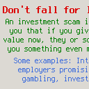Beware of scams left